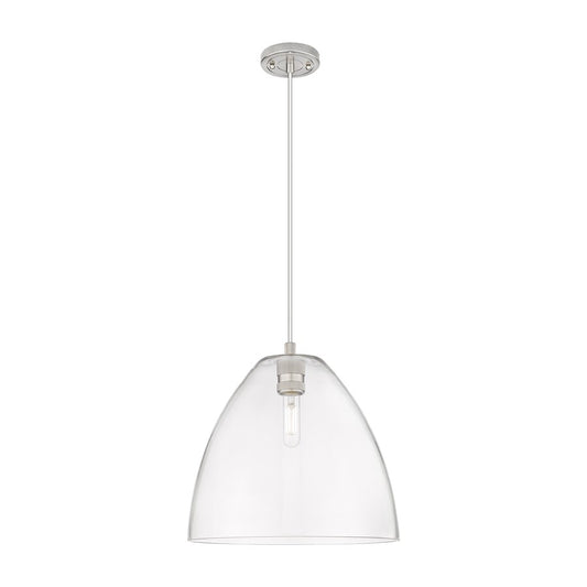Innovations Crown Point 1Lt 12" Bristol Cord Pendant, SN/CL - 434-1P-SN-GBD-122