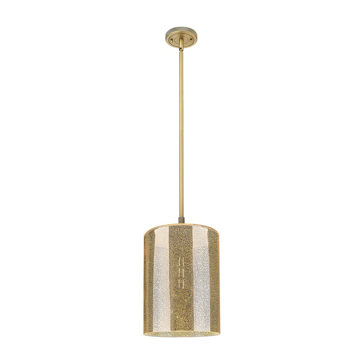 Innovations Cobbleskill 9in 1-Light Pendant | Industrial Brushed Brass and Mercury Glass | Kitchen Island & Dining Room | Model 434-1S-BB-G116-L