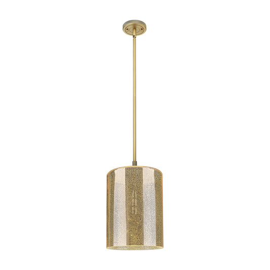 Innovations Cobbleskill 9in 1-Light Pendant | Industrial Brushed Brass and Mercury Glass | Kitchen Island & Dining Room | Model 434-1S-BB-G116-L