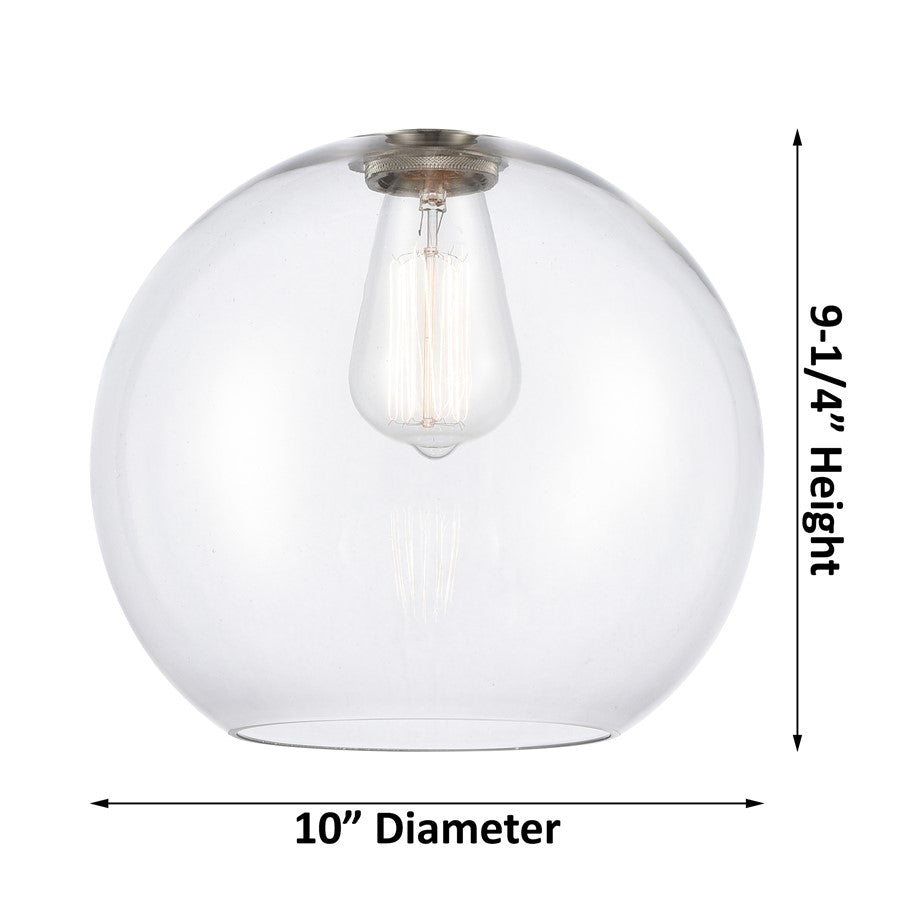 Innovations Crown Point 1Lt 10" Athens Stem Pendant, Brushed Brass/CL