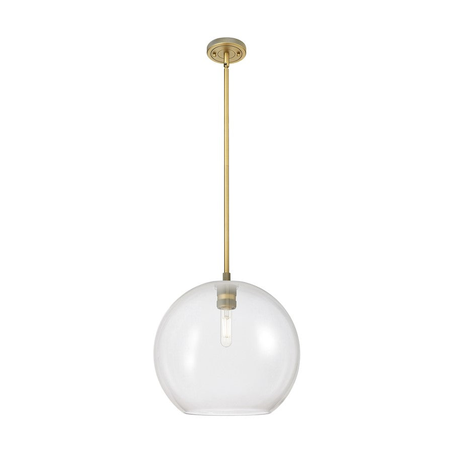 Innovations Crown Point 1Lt 12" Athens Stem Pendant, BB/CL - 434-1S-BB-G122-12