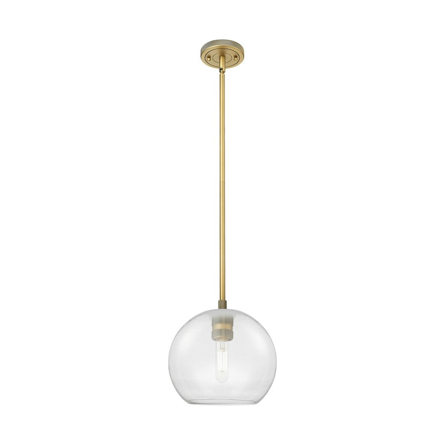 Innovations Crown Point 1Lt 8" Athens Stem Pendant, BB/Clear - 434-1S-BB-G122-8