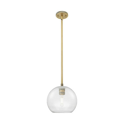 Innovations Crown Point 1Lt 8" Athens Stem Pendant, BB/Clear - 434-1S-BB-G122-8