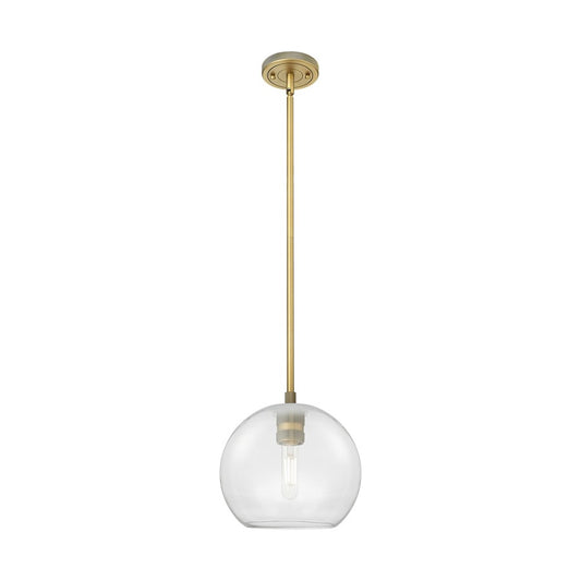 Innovations Crown Point 1Lt 8" Athens Stem Pendant, BB/Clear - 434-1S-BB-G122-8