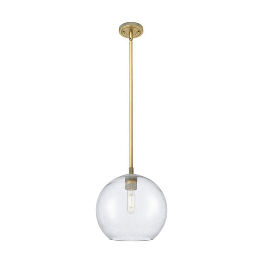 Innovations Crown Point 1Lt 10" Athens Stem Pendant, BB/Seed - 434-1S-BB-G124-10