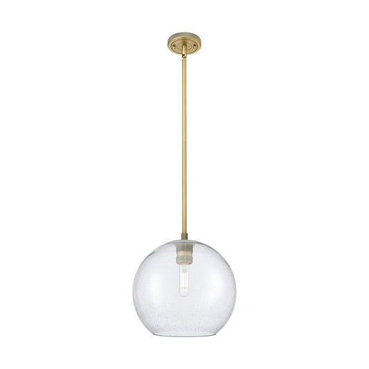 Innovations Crown Point 1Lt 12" Athens Stem Pendant, BB/Seed - 434-1S-BB-G124-12