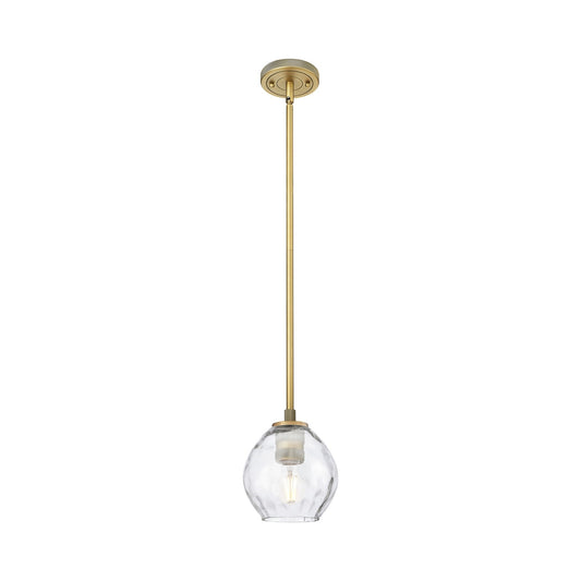 Innovations Waverly 6.25in 1-Light Pendant | Industrial Brushed Brass and Clear Glass | Kitchen Island & Dining Room | Model 434-1S-BB-G362