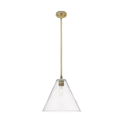 Innovations CP 1Lt 12" Berkshire Stem Pendant, BB/CL - 434-1S-BB-GBC-122