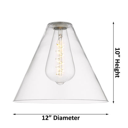 Innovations CP 1Lt 12" Berkshire Stem Pendant, Brushed Brass/CL