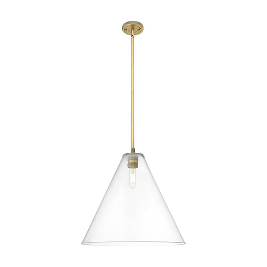 Innovations CP 1Lt 16" Berkshire Stem Pendant, BB/CL - 434-1S-BB-GBC-162