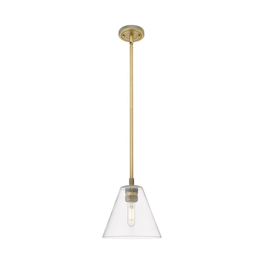 Innovations Crown Point 1Lt 8" Berkshire Stem Pendant, BB/CL - 434-1S-BB-GBC-82