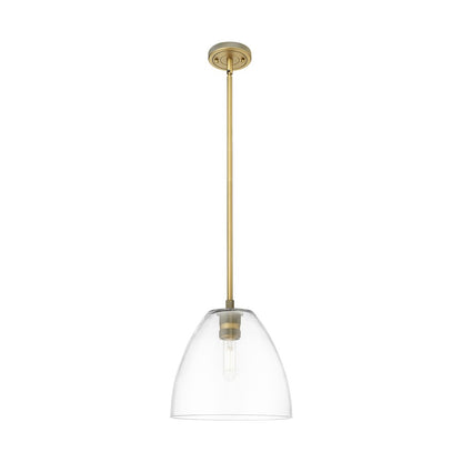 Innovations Crown Point 1Lt 9" Bristol Stem Pendant, BB/Clear - 434-1S-BB-GBD-92