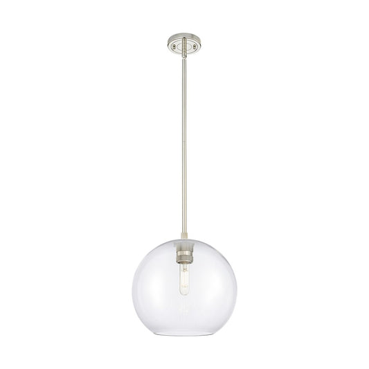 Innovations Crown Point 1Lt 10" Athens Stem Pendant, PN/CL - 434-1S-PN-G122-10
