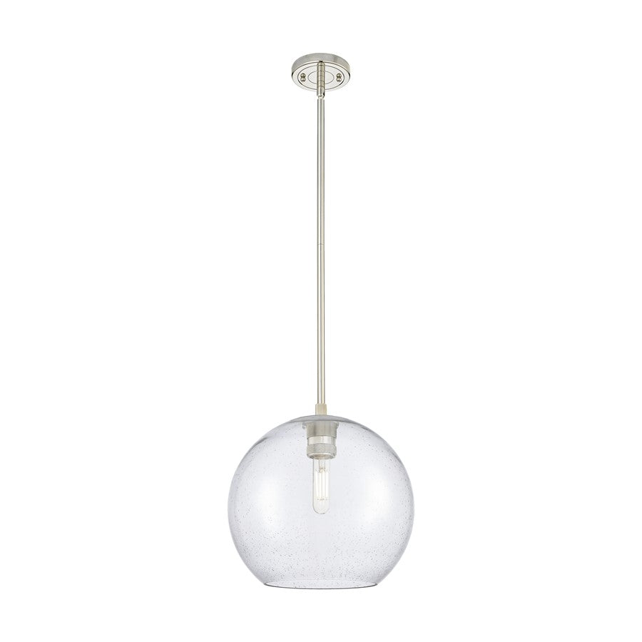 Innovations Crown Point 1Lt 10" Athens Stem Pendant, PN/Seed - 434-1S-PN-G124-10
