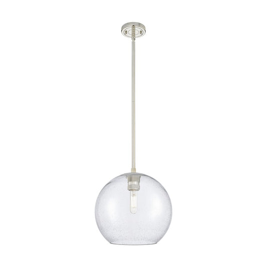 Innovations Crown Point 1Lt 10" Athens Stem Pendant, PN/Seed - 434-1S-PN-G124-10