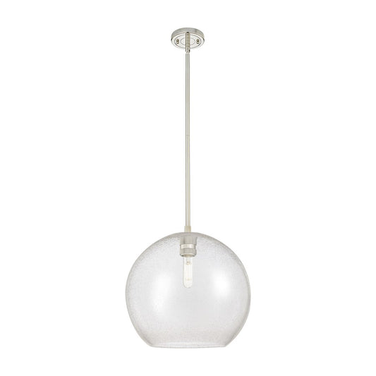 Innovations Crown Point 1Lt 12" Athens Stem Pendant, PN/Seed - 434-1S-PN-G124-12
