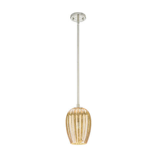 Innovations Preston Flute 6in 1-Light Pendant | Industrial Polished Nickel and Mercury Glass | Kitchen Island & Dining | Model 434-1S-PN-G457-6ME