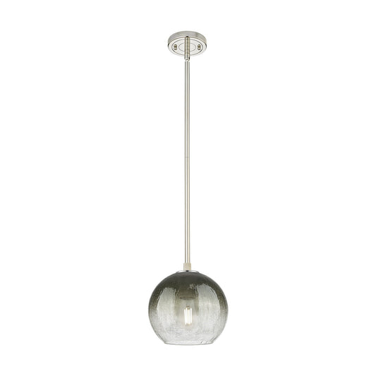 Innovations Brookhaven Globe 7.8in 1-Light Pendant | Industrial Polished Nickel and Slate Glass | Kitchen Island & Dining | Model 434-1S-PN-G483-8SL