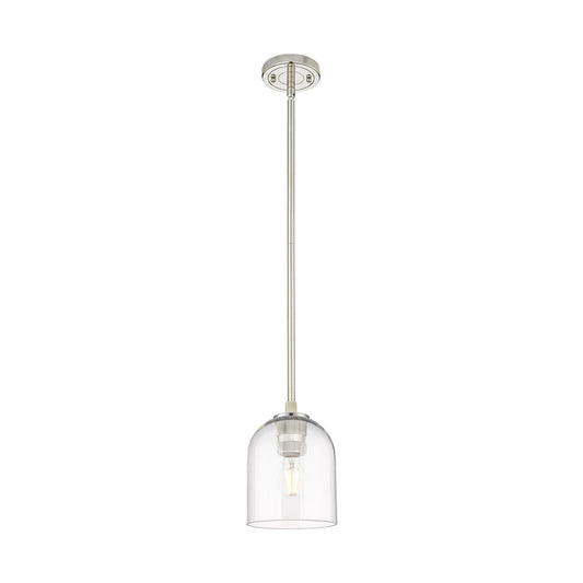 Innovations Bella 6in 1-Light Pendant | Industrial Polished Nickel and Clear Glass | Kitchen Island & Dining Room | Model 434-1S-PN-G558-6CL