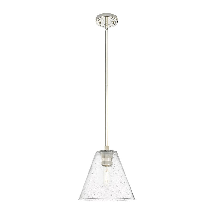 Innovations Crown Point 1Lt 8" Berkshire Stem Pendant, PN/SD - 434-1S-PN-GBC-84