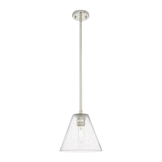 Innovations Crown Point 1Lt 8" Berkshire Stem Pendant, PN/SD - 434-1S-PN-GBC-84