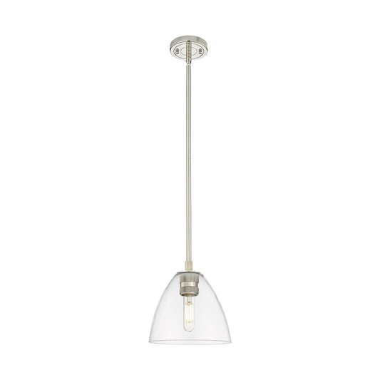 Innovations Bristol 7.5in 1-Light Pendant | Polished Nickel and Clear Glass | Kitchen Island & Dining Room | Model 434-1S-PN-GBD-752