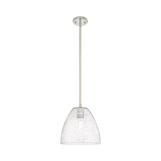 Innovations Crown Point 1Lt 9" Bristol Stem Pendant, PN/Seed - 434-1S-PN-GBD-94