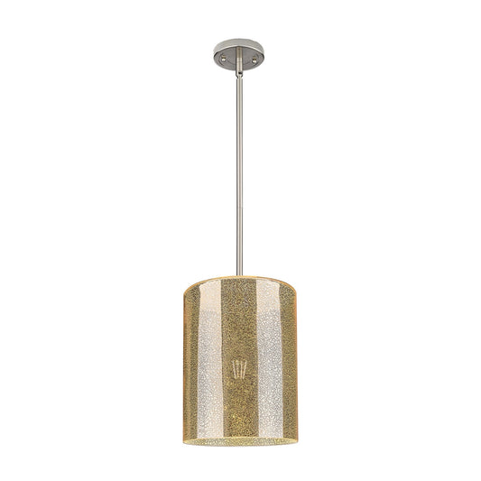 Innovations Cobbleskill 9in 1-Light Pendant | Industrial Satin Nickel and Mercury Glass | Kitchen Island & Dining Room | Model 434-1S-SN-G116-L