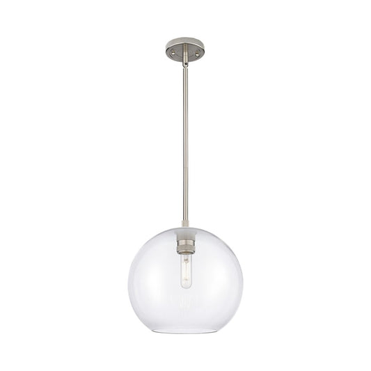 Innovations Crown Point 1Lt 10" Athens Stem Pendant, SN/CL - 434-1S-SN-G122-10