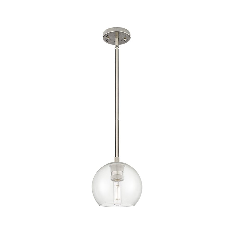 Innovations Crown Point 1Lt 6" Athens Stem Pendant, SN/Clear - 434-1S-SN-G122-6