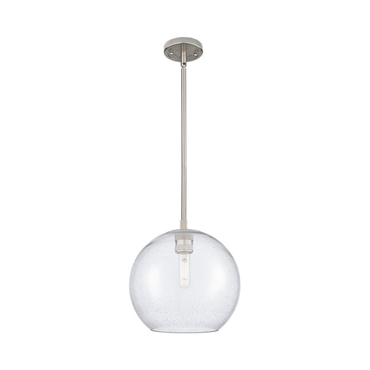 Innovations Crown Point 1Lt 10" Athens Stem Pendant, SN/Seed - 434-1S-SN-G124-10