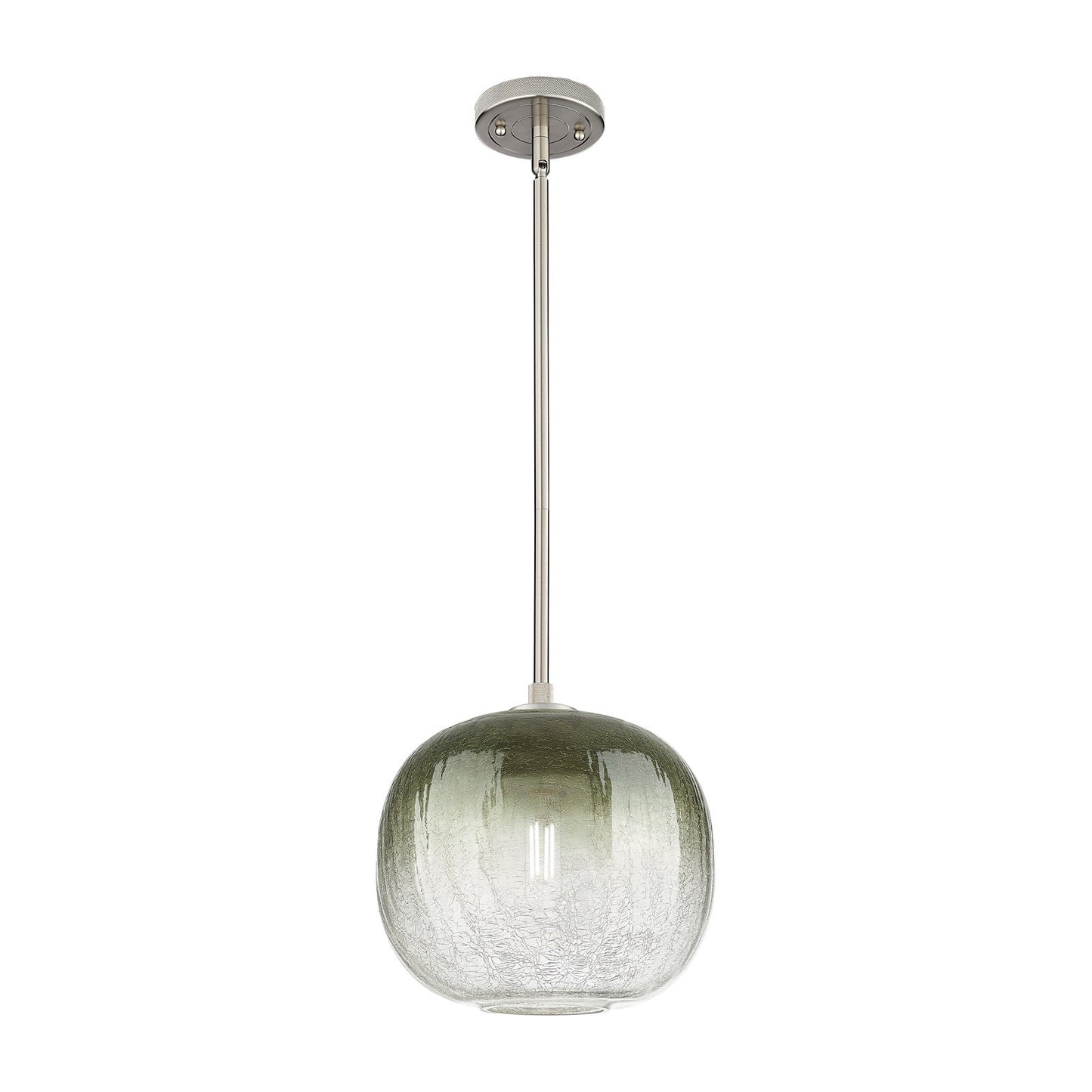 Innovations Brookhaven Sphere 10.5in 1-Light Pendant | Industrial Satin Nickel and Slate Glass | Kitchen Island & Dining | Model 434-1S-SN-G481-10SL