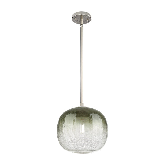 Innovations Brookhaven Sphere 10.5in 1-Light Pendant | Industrial Satin Nickel and Slate Glass | Kitchen Island & Dining | Model 434-1S-SN-G481-10SL