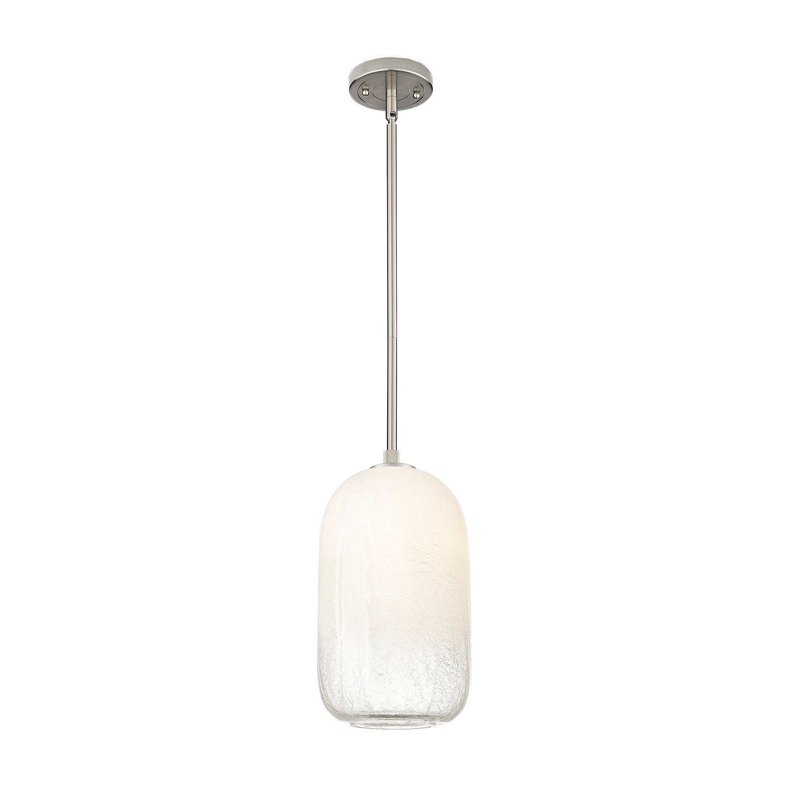 Innovations Brookhaven Cloche 7in 1-Light Pendant | Industrial Satin Nickel and Opal Glass | Kitchen Island & Dining Room | Model 434-1S-SN-G482-7OP