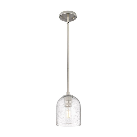 Innovations Bella 6in 1-Light Pendant | Industrial Satin Nickel and Seedy Glass | Kitchen Island & Dining Room | Model 434-1S-SN-G558-6SDY
