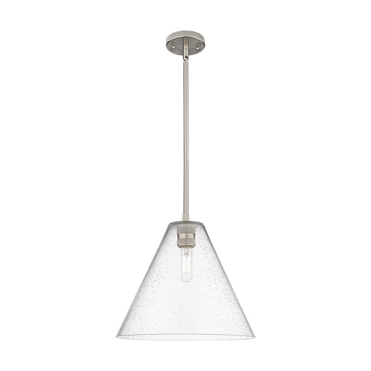 Innovations CP 1Lt 12" Berkshire Stem Pendant, SN/SD - 434-1S-SN-GBC-124