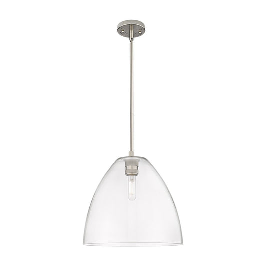 Innovations Crown Point 1Lt 12" Bristol Stem Pendant, SN/CL - 434-1S-SN-GBD-122