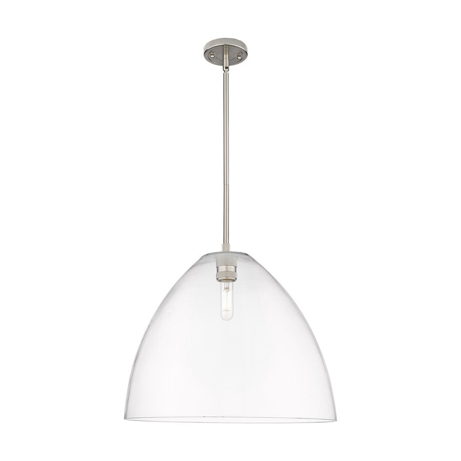 Innovations Crown Point 1Lt 16" Bristol Stem Pendant, SN/CL - 434-1S-SN-GBD-162