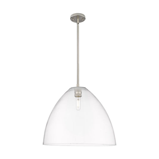 Innovations Crown Point 1Lt 16" Bristol Stem Pendant, SN/CL - 434-1S-SN-GBD-162