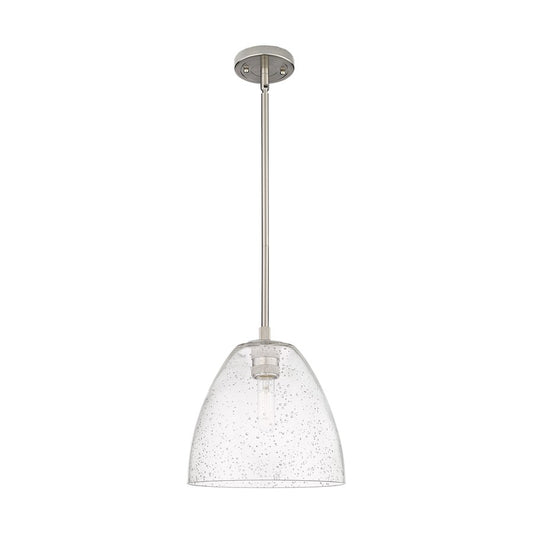 Innovations Crown Point 1Lt 9" Bristol Stem Pendant, SN/Seed - 434-1S-SN-GBD-94
