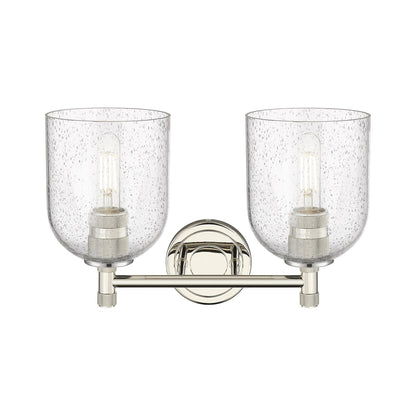 Innovations Bella 14in 2-Light Bath Vanity Light | Industrial Polished Nickel and Seedy Glass | Bathroom Vanity | Model 434-2W-PN-G558-6SDY