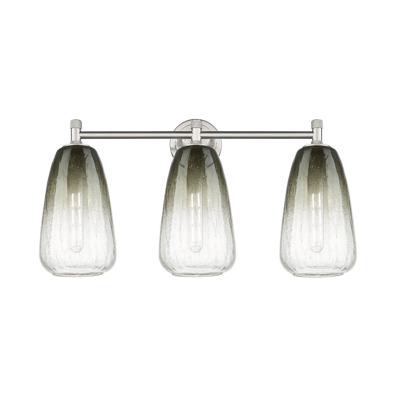 Innovations Brookhaven Almond 24in 3-Light Bath Vanity | Industrial Satin Nickel and Slate Glass | Bathroom & Powder Room | Model 434-3W-SN-G480-6SL