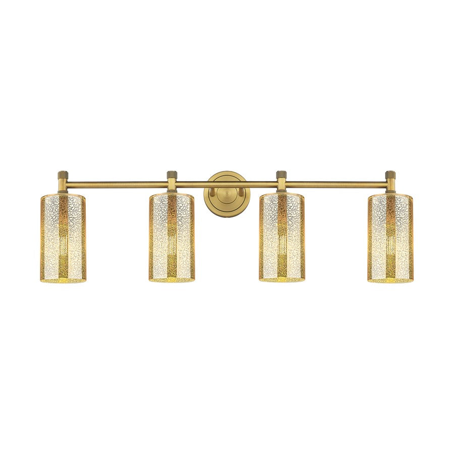 Innovations Crown Point 4Lt 34" Bath, Brushed Brass/Mercury - 434-4W-BB-G434-7ME