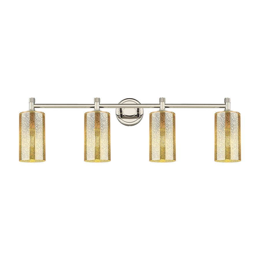 Innovations Crown Point 4Lt 34" Bath, PN/Mercury - 434-4W-PN-G434-7ME