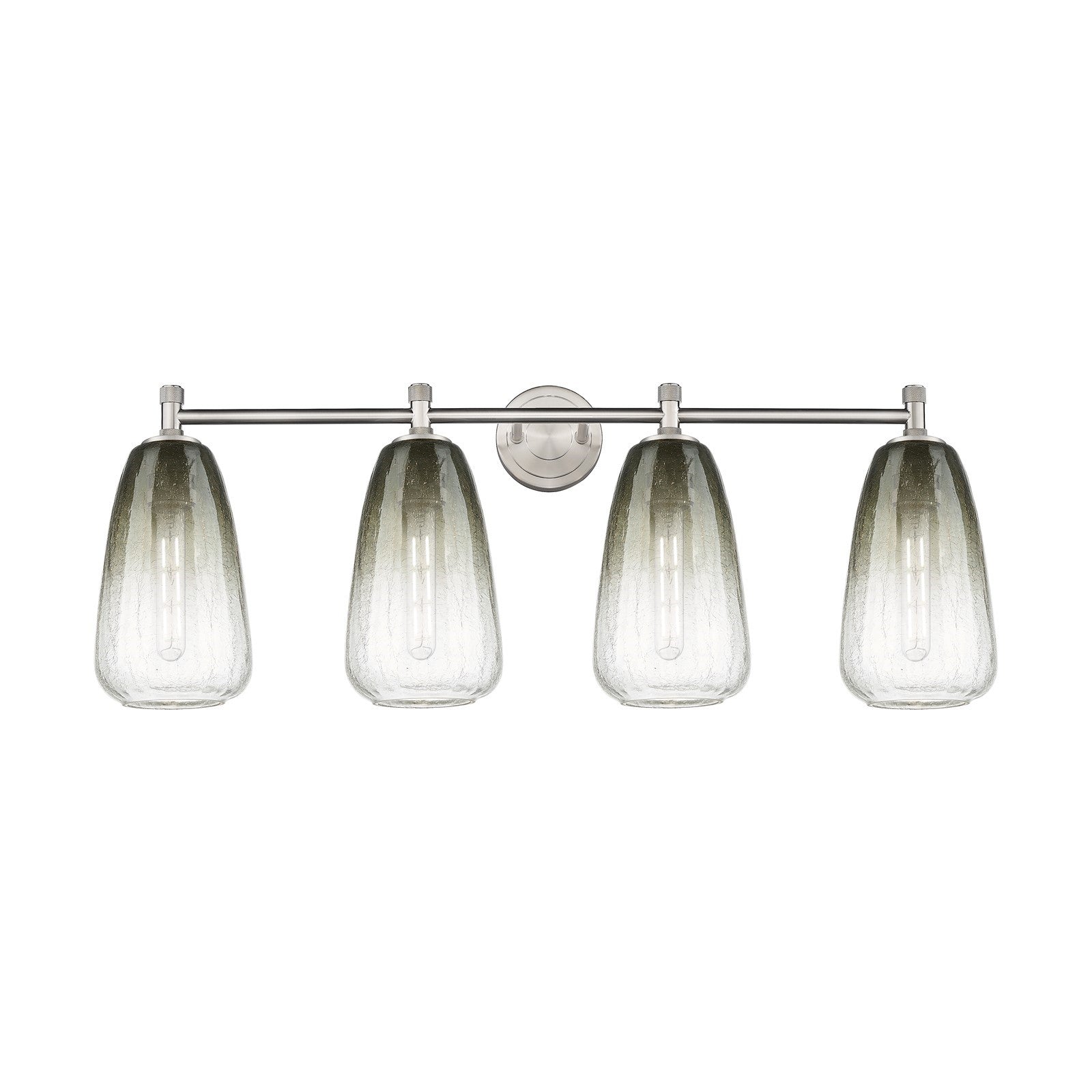 Innovations Brookhaven Almond 37in 4-Light Bath Vanity | Industrial Satin Nickel and Slate Glass | Bathroom Vanity | Model 434-4W-SN-G480-6SL