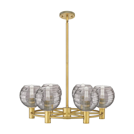 Innovations CP 6Lt 26" Athens DS Stem Chandelier, BB/SDS - 434-6CR-BB-G1213-6SM