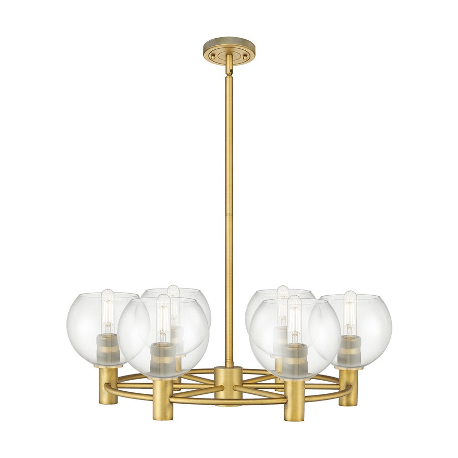 Innovations CP 6Lt 26" Athens Stem Chandelier, BB/CL - 434-6CR-BB-G122-6