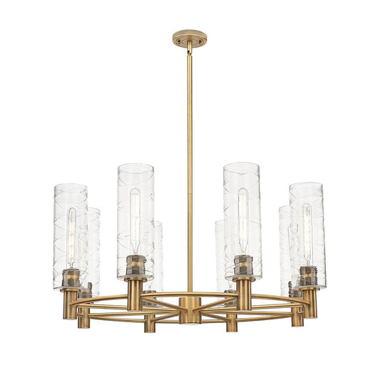 Innovations Crown Point 8Lt 32" Stem Chandelier/12" BB/DS - 434-8CR-BB-G434-12DE