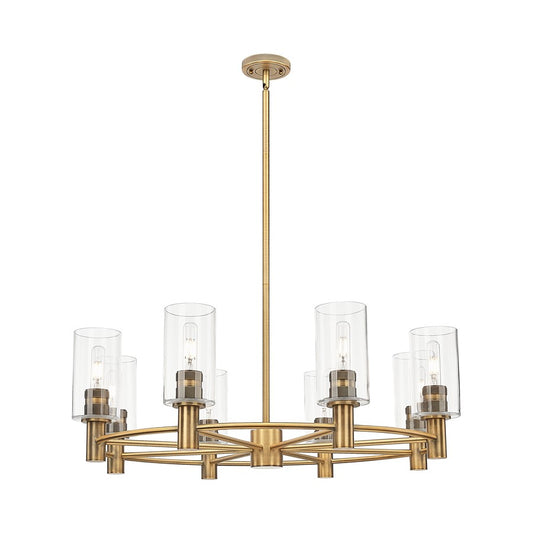 Innovations Crown Point 8Lt 32" Stem Chandelier/7" BB/CL - 434-8CR-BB-G434-7CL