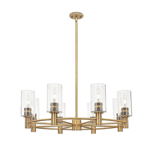 Innovations Crown Point 8Lt 32" Stem Chandelier/7" BB/SD - 434-8CR-BB-G434-7SDY